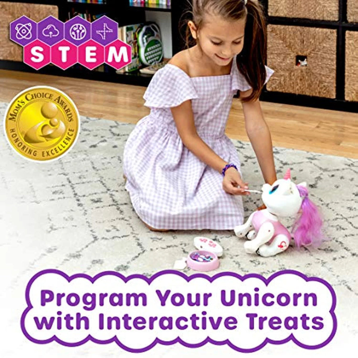 Remote Controlled Electronic Robot Pet Unicorn Pink D369