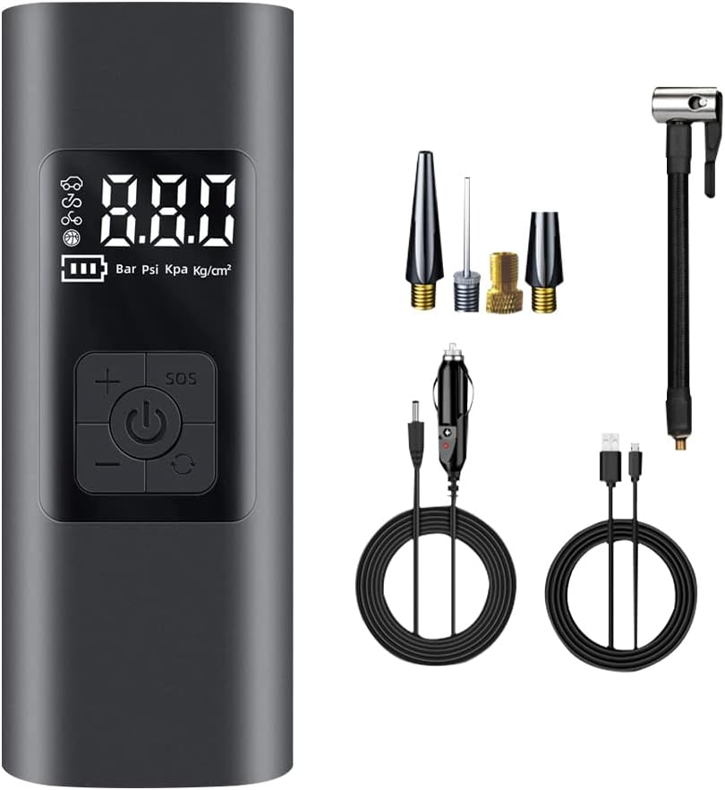 Portable 150PSI Tire Inflator with LCD Screen and LED Light Y669057