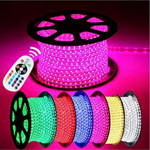 110V SMD5050 LED Strip Light with Connector 30 FT O641132
