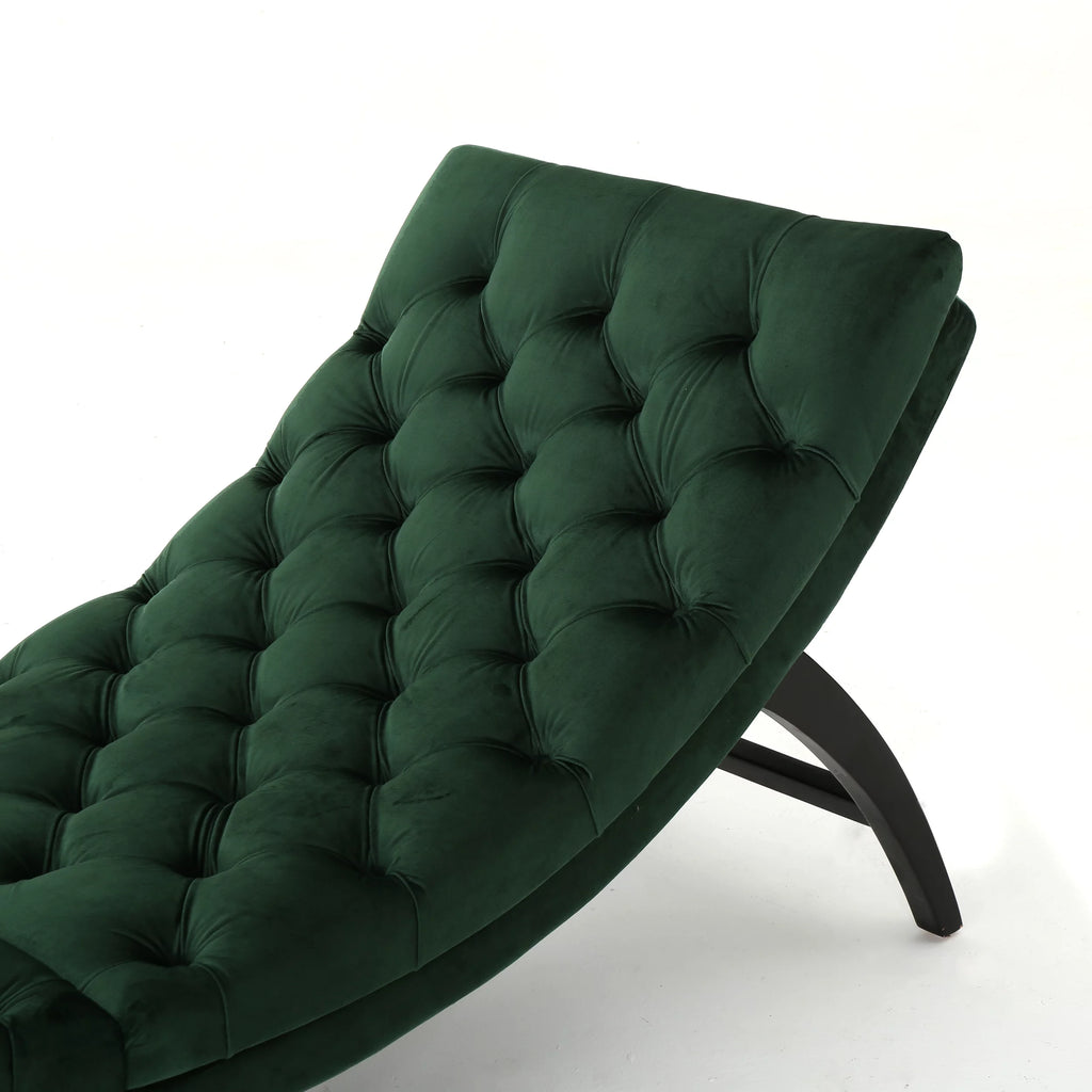 Emerald Velvet Chaise Lounge W438
