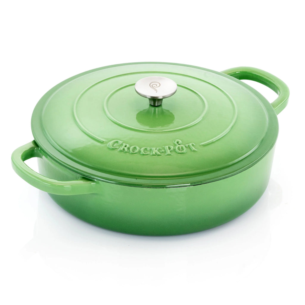 5 Quart Enameled Cast Iron Braiser Pan with Lid in Pistachio Green H683942