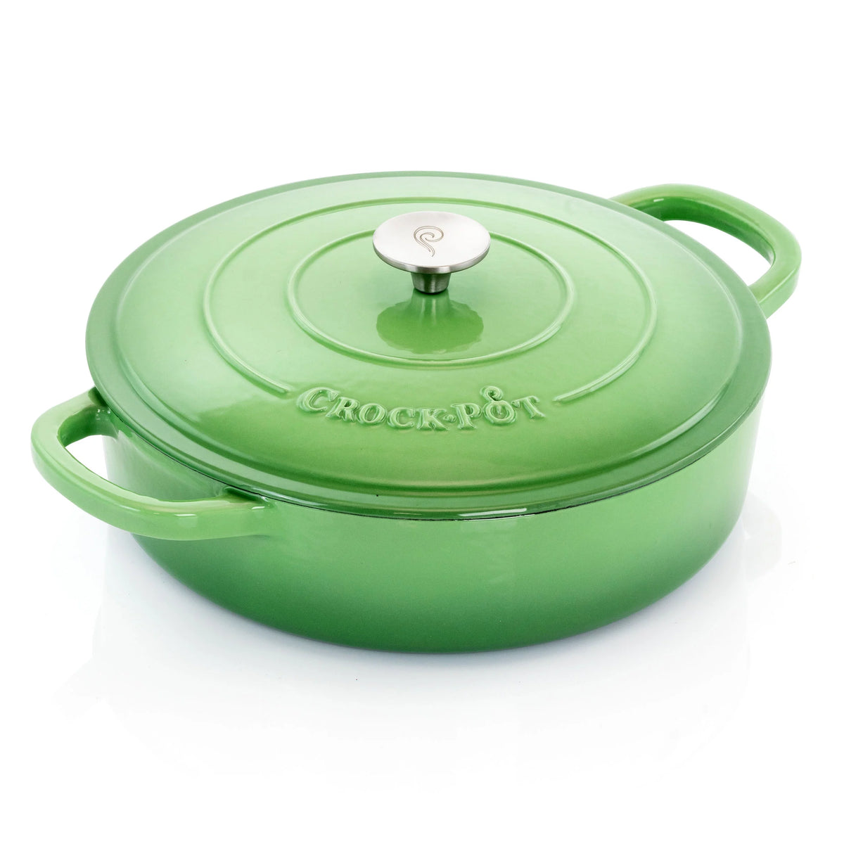 5 Quart Enameled Cast Iron Braiser Pan with Lid in Pistachio Green H683942