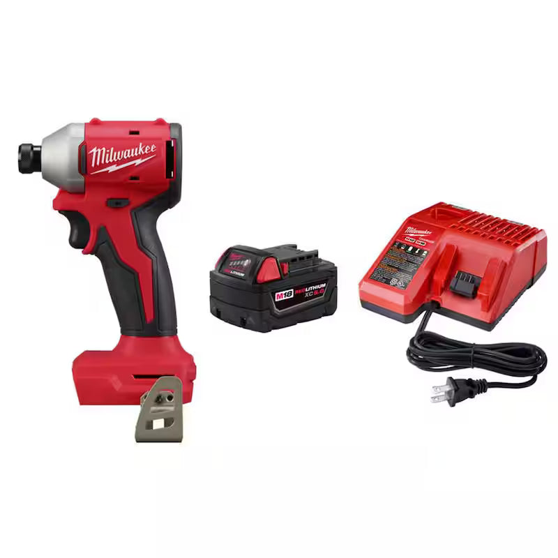 18-Volt Lithium-Ion Brushless Cordless 1/4 in. Compact Impact Driver with Battery and Charger B5836