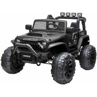12V Kids Electric Ride on Car 2 Seats Black S628