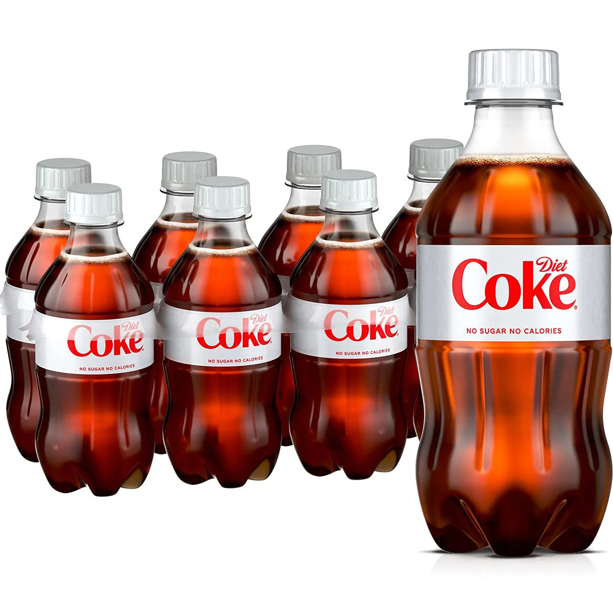 12 Fl Oz 8 Pack Bottles Diet Coca-Cola Soda Pop R47390