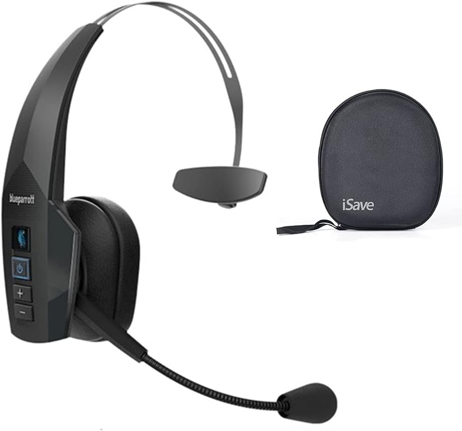Noise Cancelling Wireless Bluetooth Headset with Carrying Case W7019