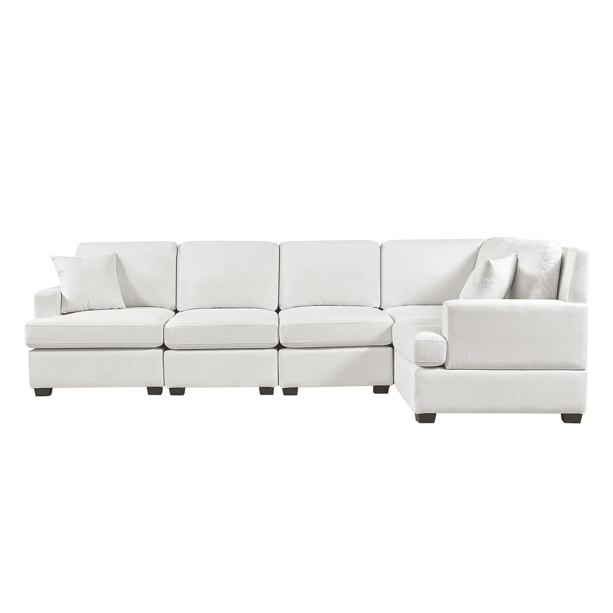 White Convertible L Shaped Sofa O17630
