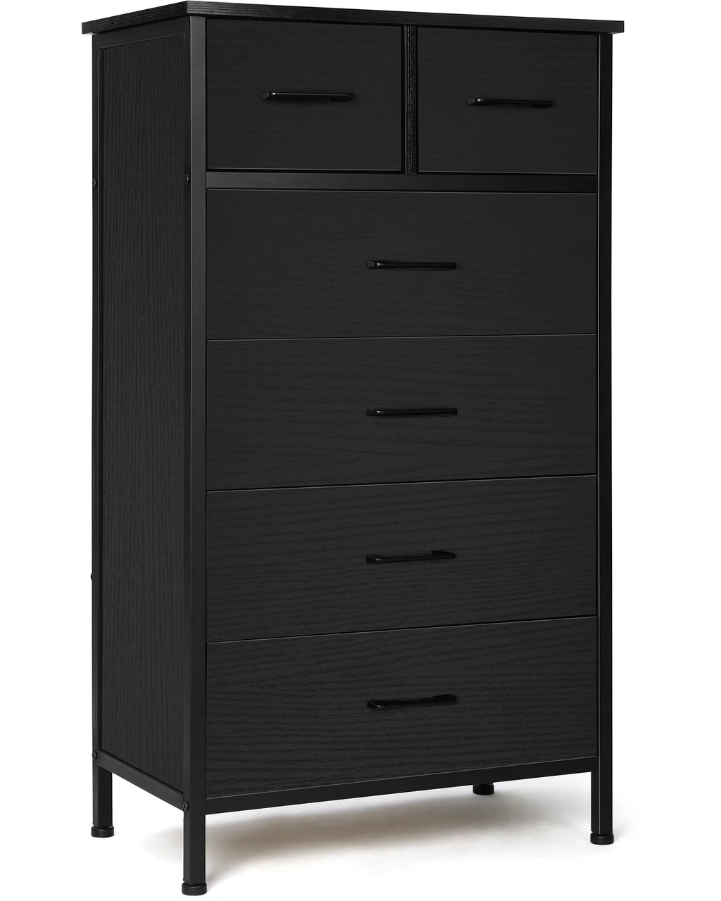 6 Drawer Wood Dresser with Steel Frame G5559