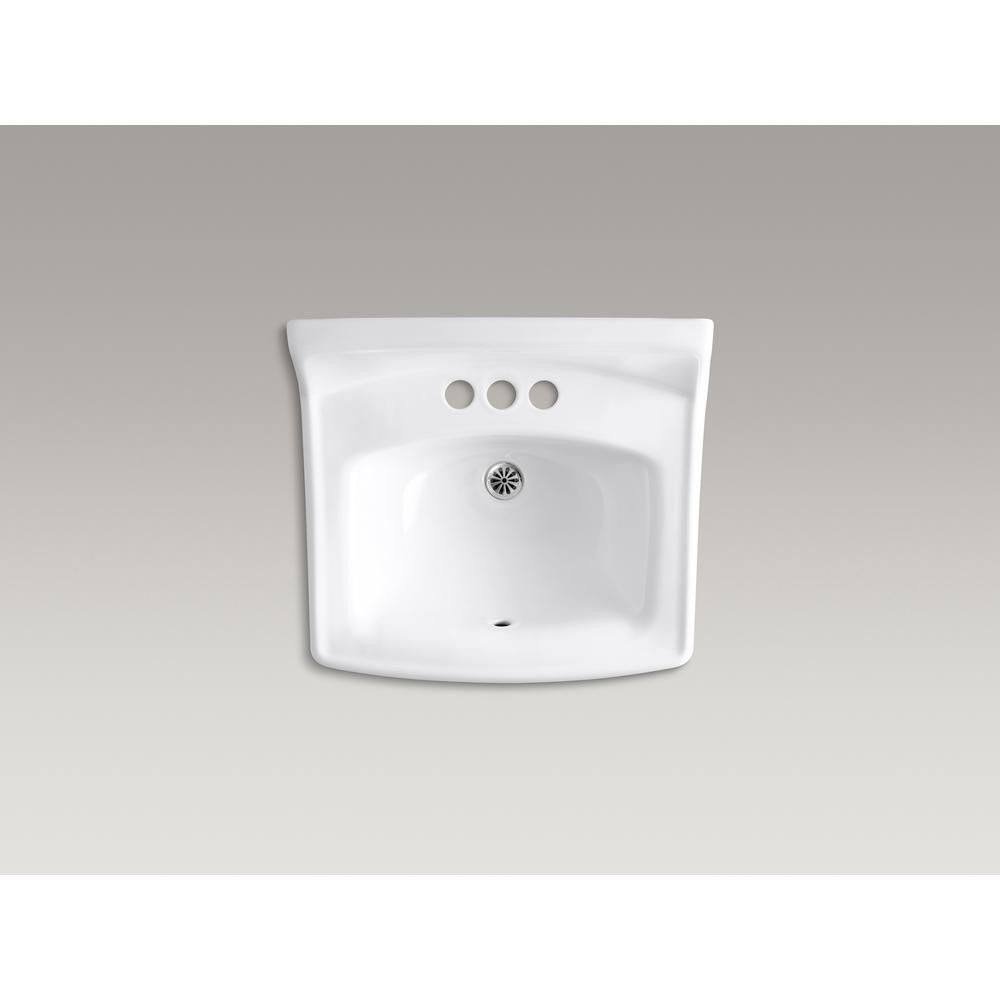 White Wall-Mount Bathroom Sink V218