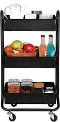 3 Tier Metal Rolling Utility Storage Cart with Wheels X92211