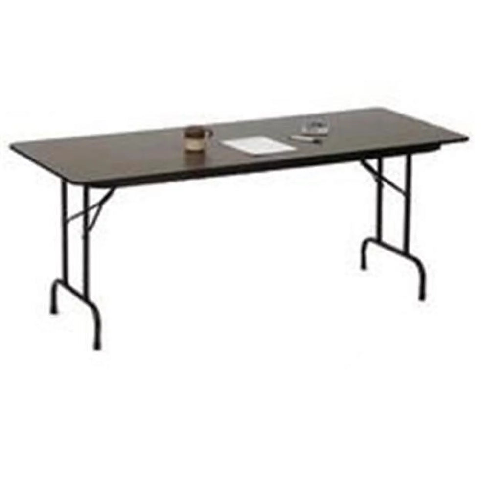 30"W x 48"D Melamine Top Folding Table in Walnut Finish B378