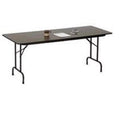 30"W x 48"D Melamine Top Folding Table in Walnut Finish B378
