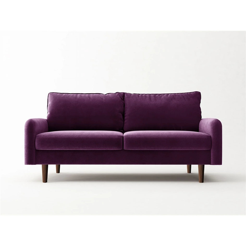 70" Upholstered Velvet Sofa in Purple Z638534