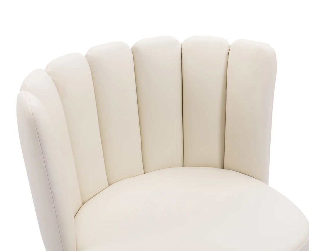 Cream Faux Leather Dining Chairs Set Of 2 G3853