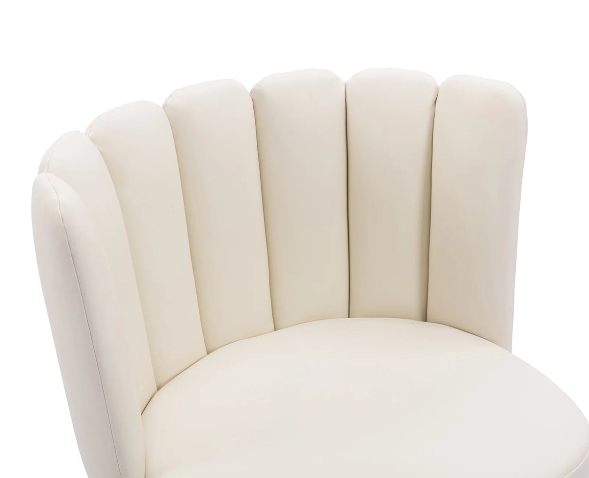 Cream Faux Leather Dining Chairs Set Of 2 G3853