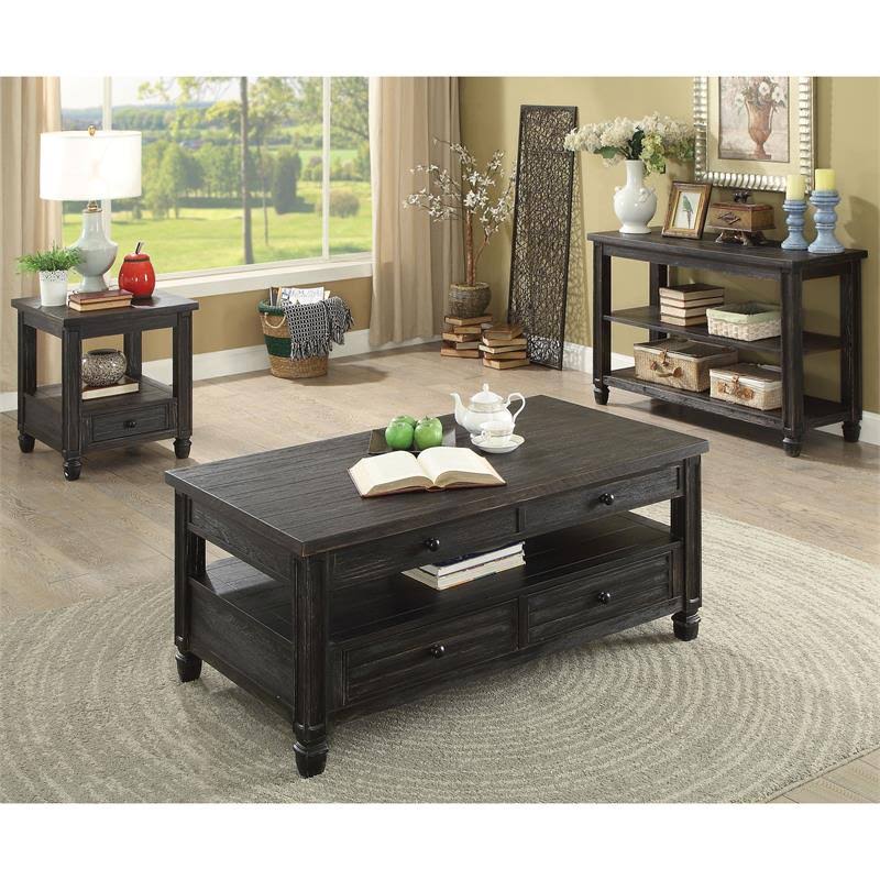 Antique Black Lift-Top Coffee Table O24515