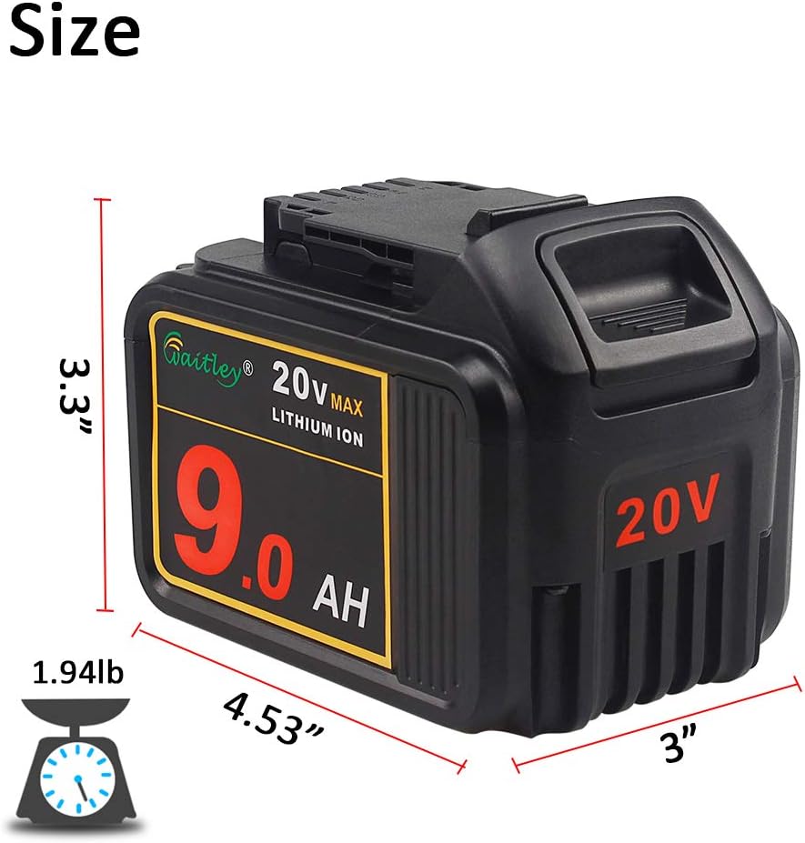 20V MAX 9.0Ah Lithium Ion Battery Pack of 2 Z6849