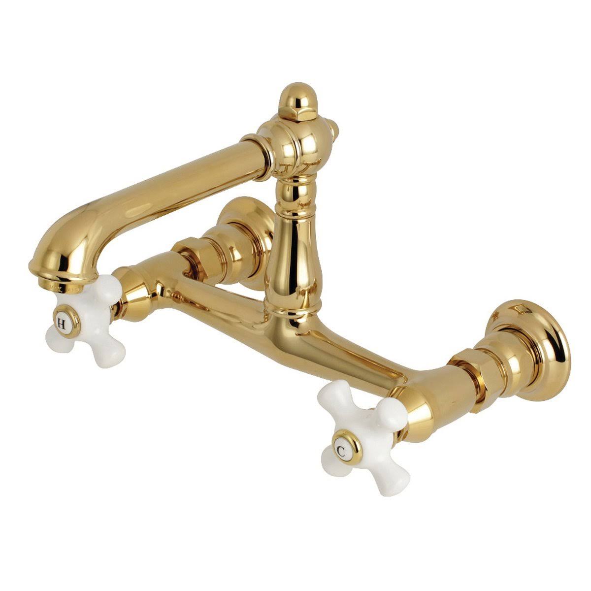 Polished Chrome Wall Mount Bathroom Faucet W1981