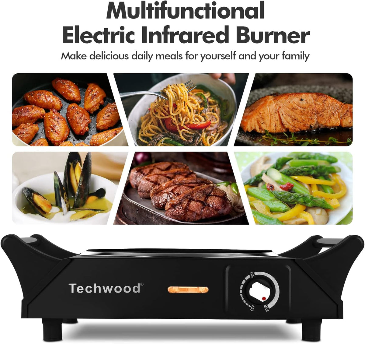 Portable Electric Hot Plate 1200W Single Burner O522748