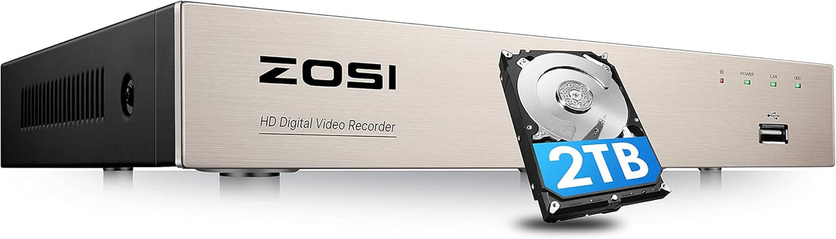 8CH 5MP Lite 4-in-1 Surveillance DVR Recorder with 2TB Hard Drive P72196