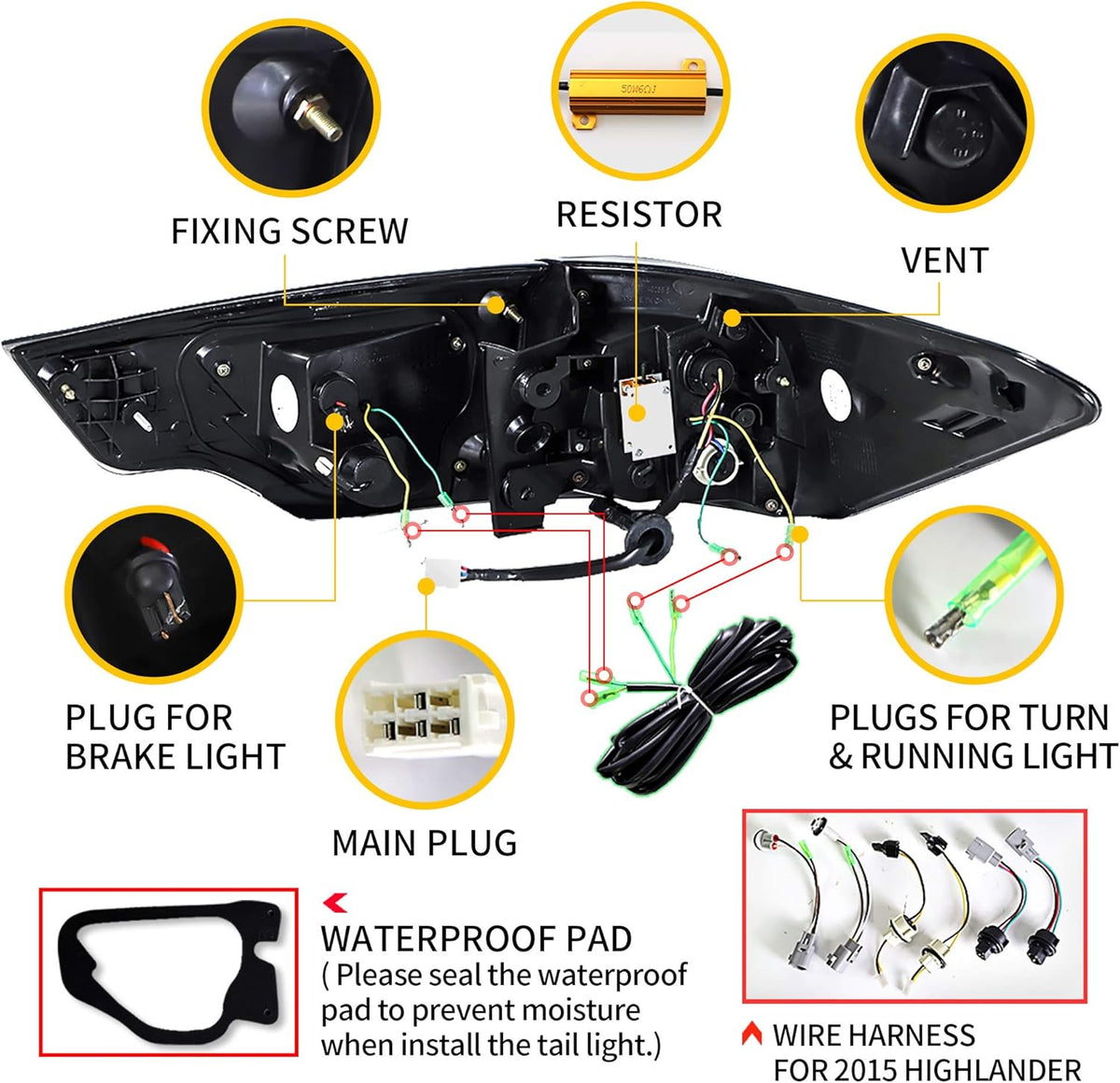 Smoked LED Tail Lights Z903110