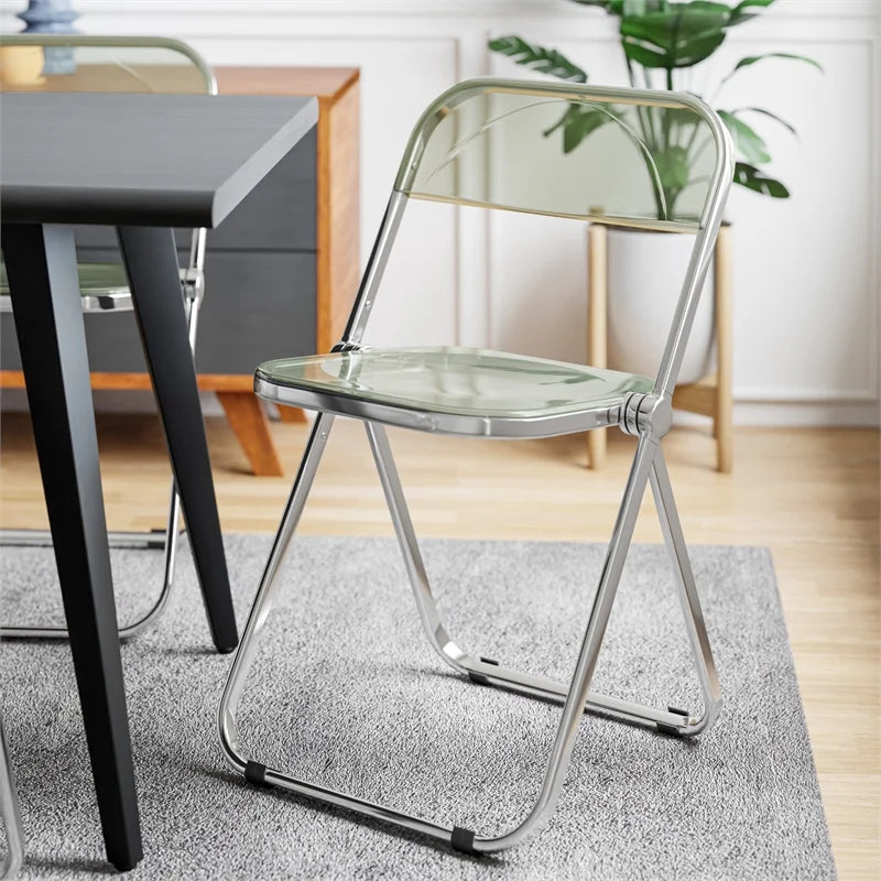 5-pc Dining Set with Plastic Chairs & Round Table U36064