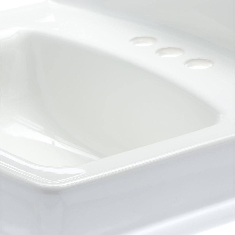 White Wall-Mount Bathroom Sink V218