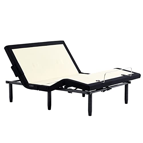 Full Adjustable Bed Frame with Back Massage and Wireless Remote C1870