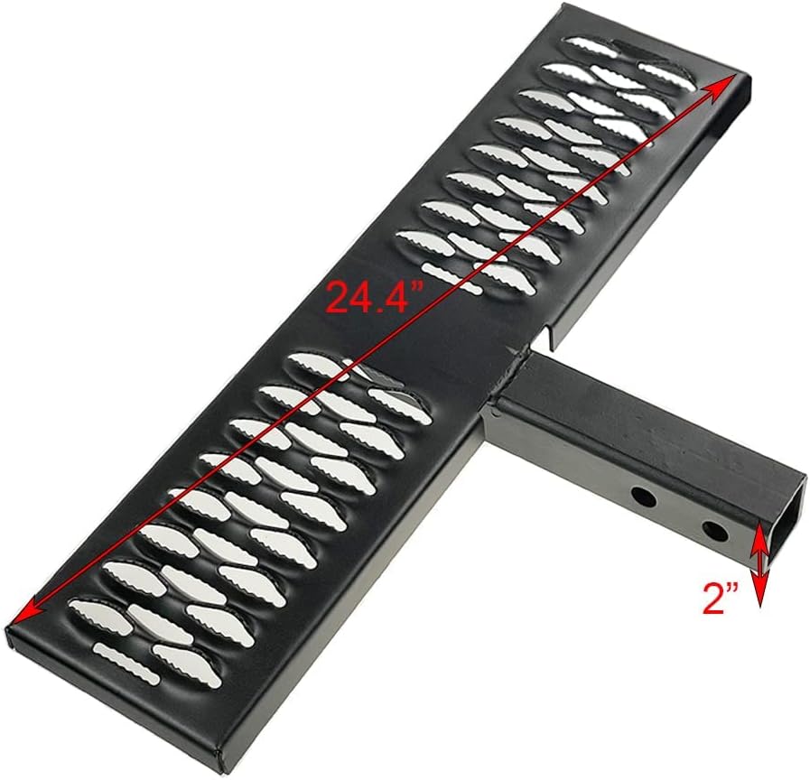 Black Universal Hitch Step Anti Slip Rust Towing Bumper Guard Rear R887