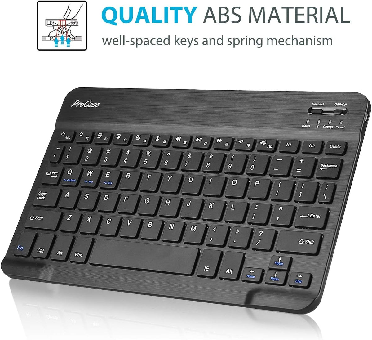 Slim PU Leather Keyboard Case for Surface Go 3, Black Pack of 2 E555242