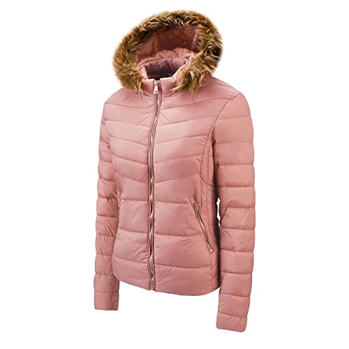 Women's Winter Puffer Jacket Quilted Lightweight Hooded Coat T45128