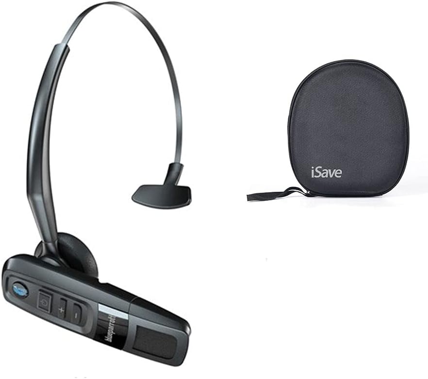 Noise Cancelling Wireless Bluetooth Headset with Carrying Case W7019