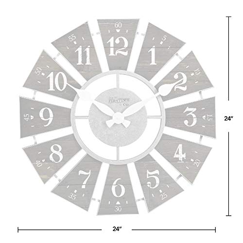 Brown Numeral Windmill Wall Clock, 24 Inches H5710
