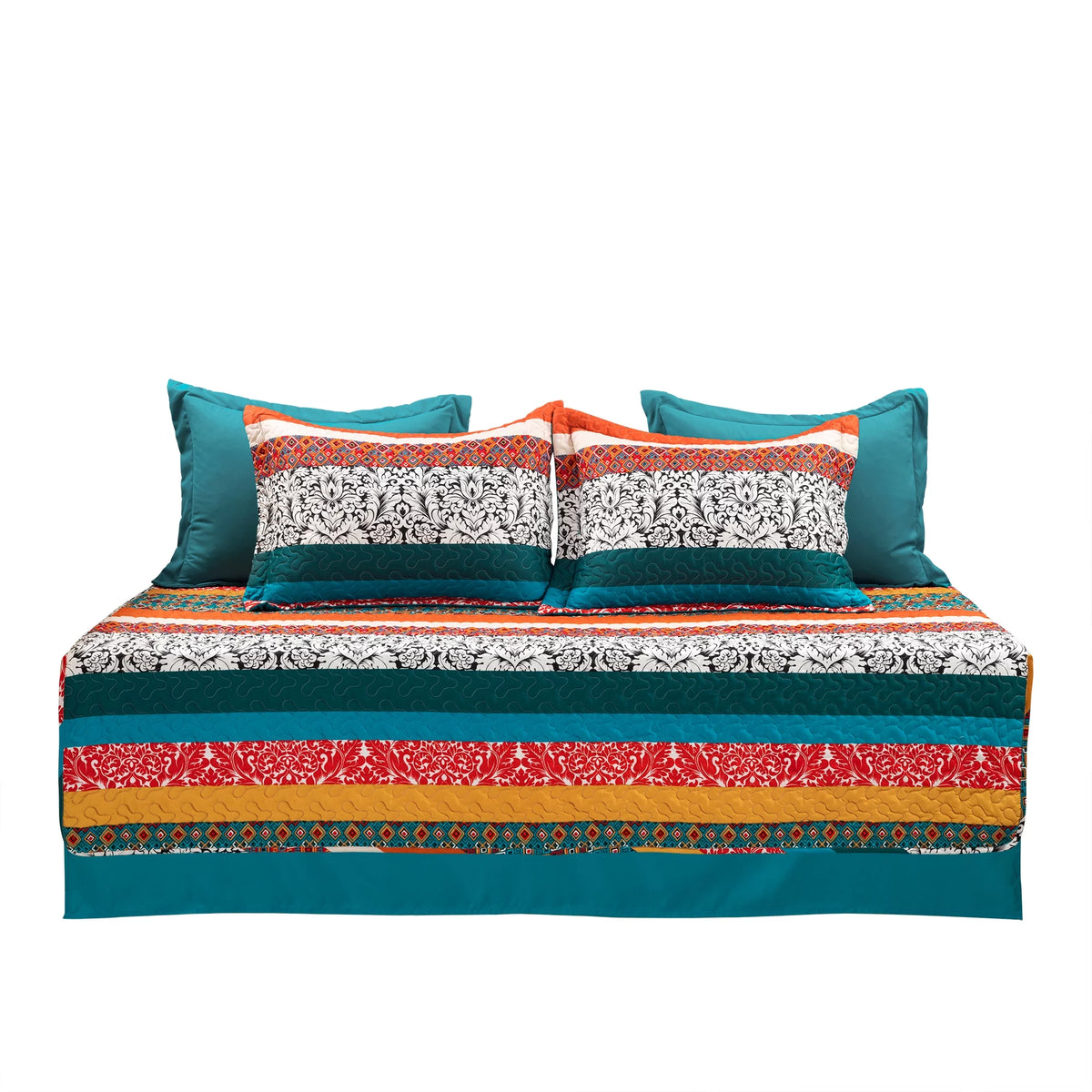 Boho Stripe Quilted Daybed Cover 6Pc Set H27552
