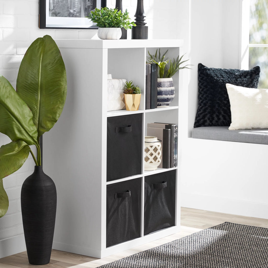 6-Cube Storage Organizer Textured White P162