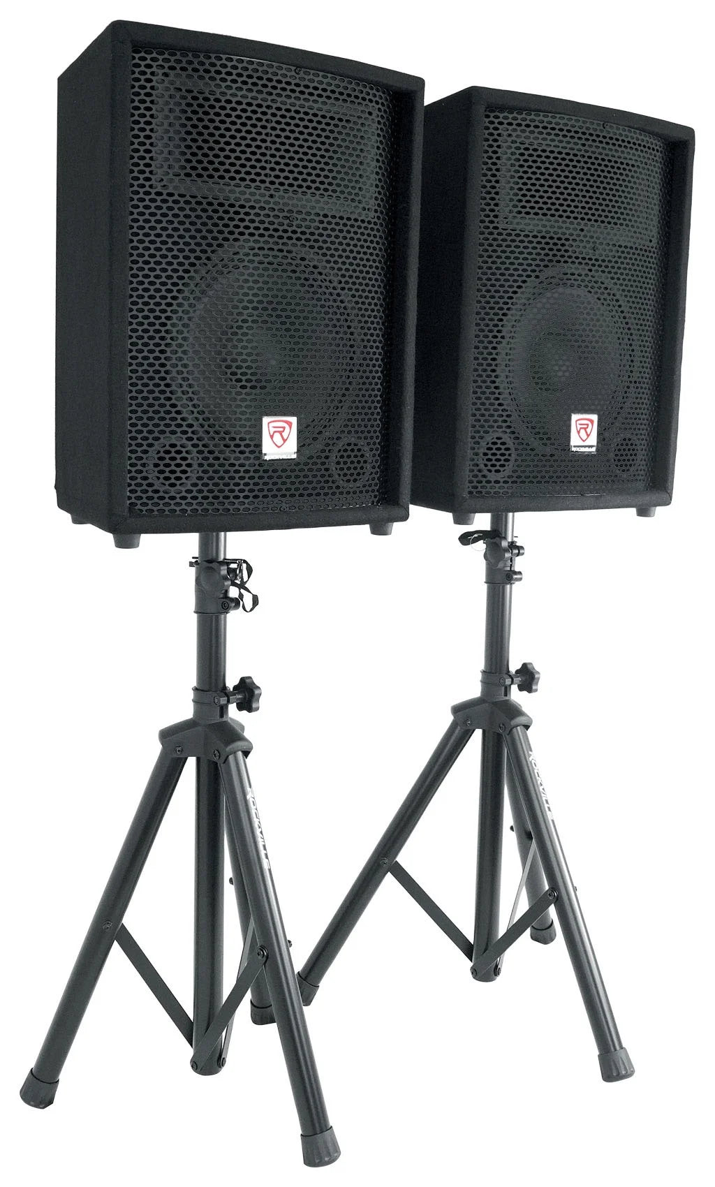 RPG2X10 PA System Mixer Amp 10 inch Speakers Stands Mics Bluetooth X27115