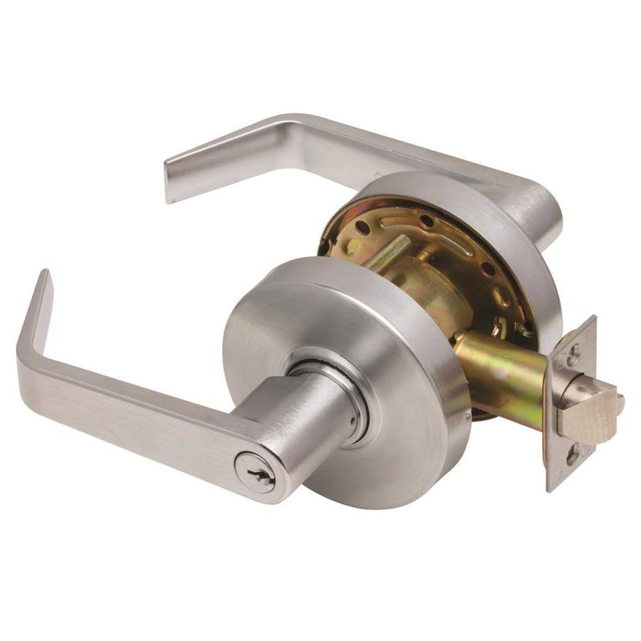 Cylindrical Lock Satin Chrome Reversible Keyed Entry Door Handle X653