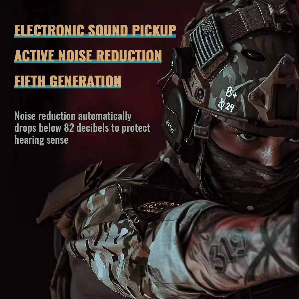 Tactical Headset with Rotatable Adapter and Push-to-Talk Z27732