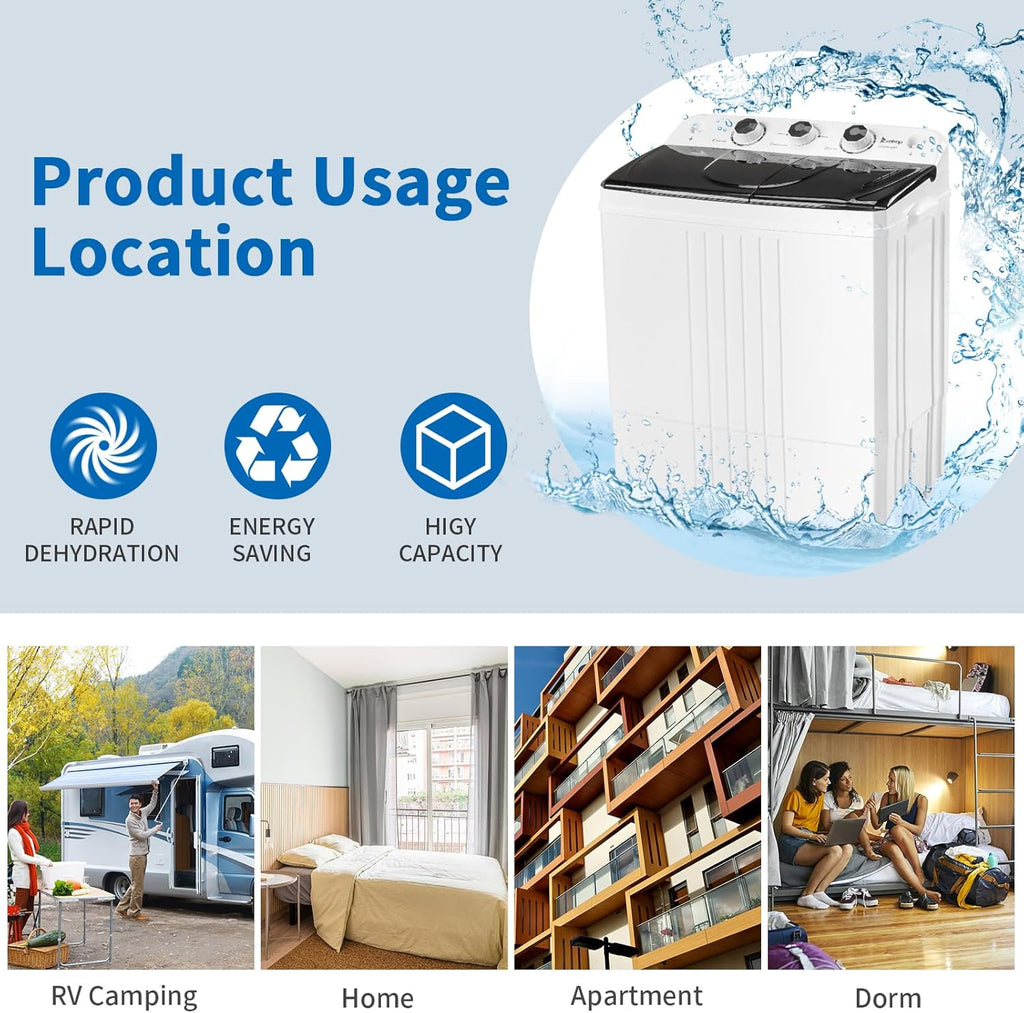 20LBS Compact Mini Twin Tub Washer Y233