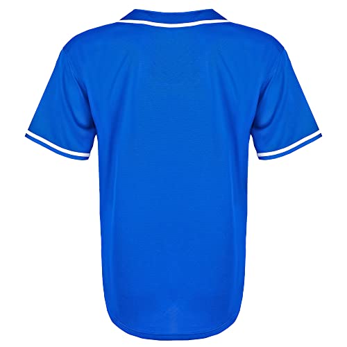 Mens Baseball Jersey Button Down Short Sleeve Shirts U91273