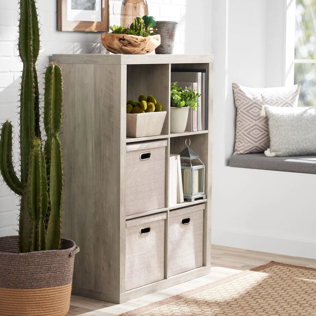 6-Cube Storage Organizer Textured White P162
