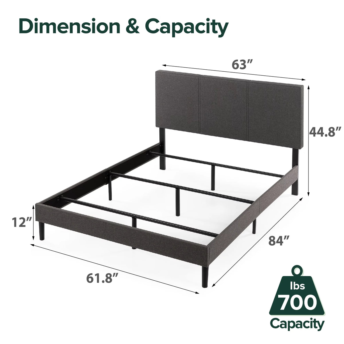 Queen Upholstered Bed Frame K57224