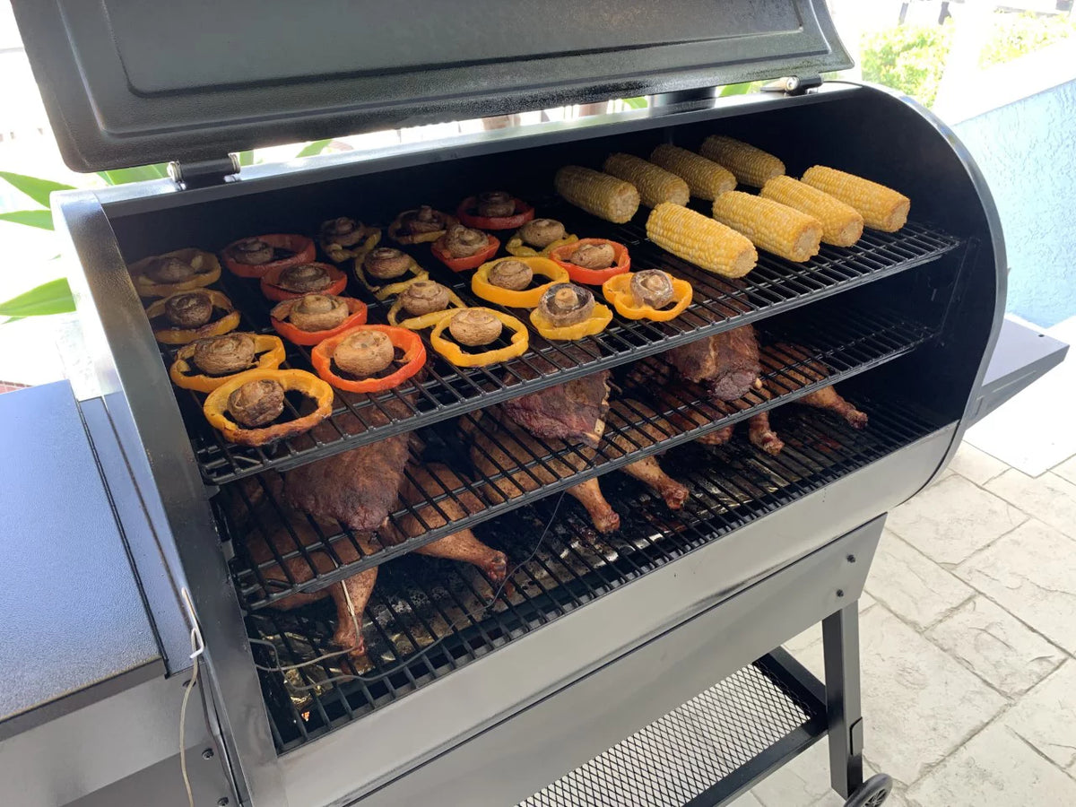 1500 Square Inch Pellet Grill and Smoker with 3 Cooking Racks E408