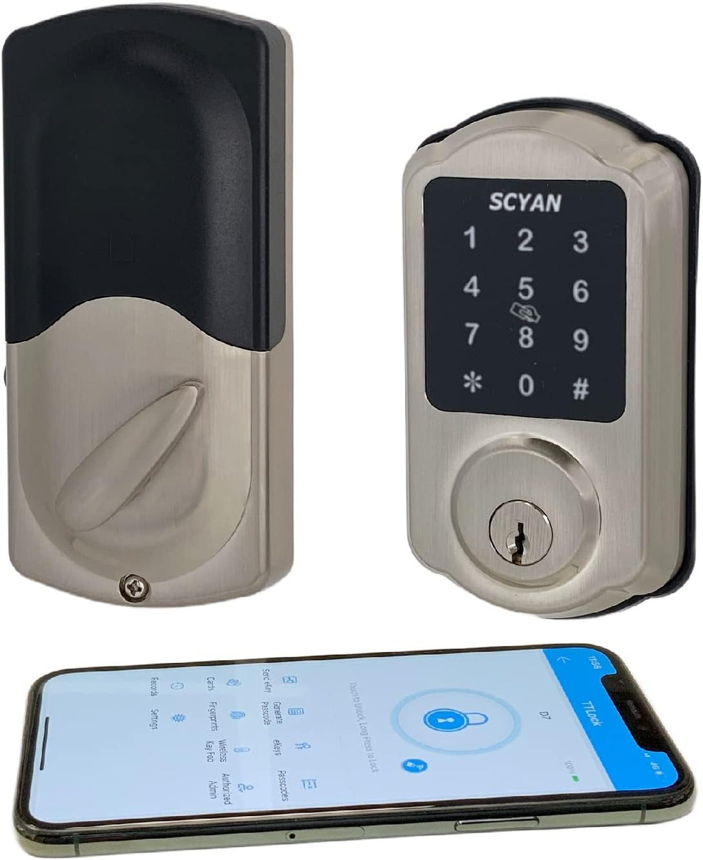 Aged Bronze Smart Deadbolt Lock with Touchscreen Keypad L4909