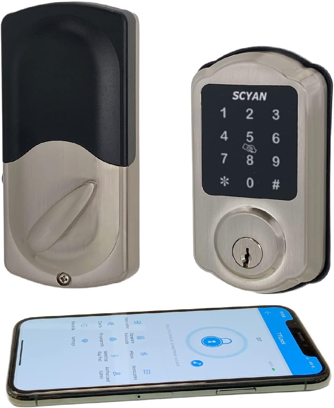 Aged Bronze Smart Deadbolt Lock with Touchscreen Keypad L4909