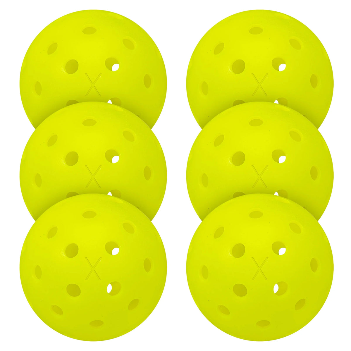 6 Pack Regulation Size Outdoor Pickleballs Q15973
