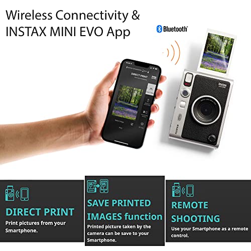 Black Hybrid Instant Camera Bundle with Instant Film M982