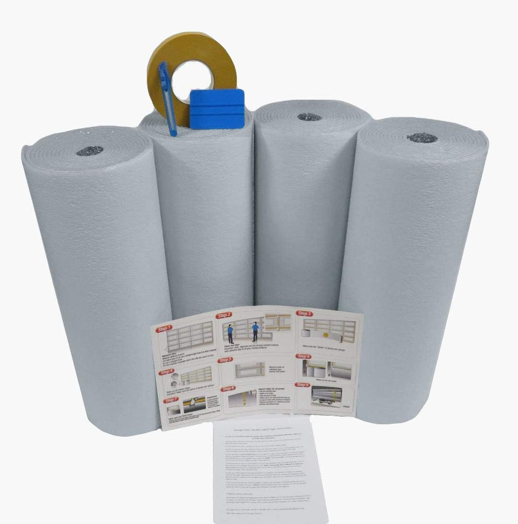 White Pre-Cut Inserts 2 Car Garage Door Insulation Kit Reflective Foam B453