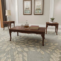 3 Piece Wood Coffee Table Set with 2 End Tables V59893