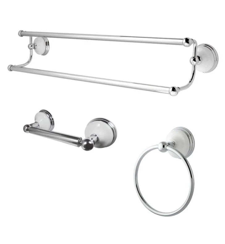 Victorian 3-Piece Bathroom Hardware, Polished Brass Y32493